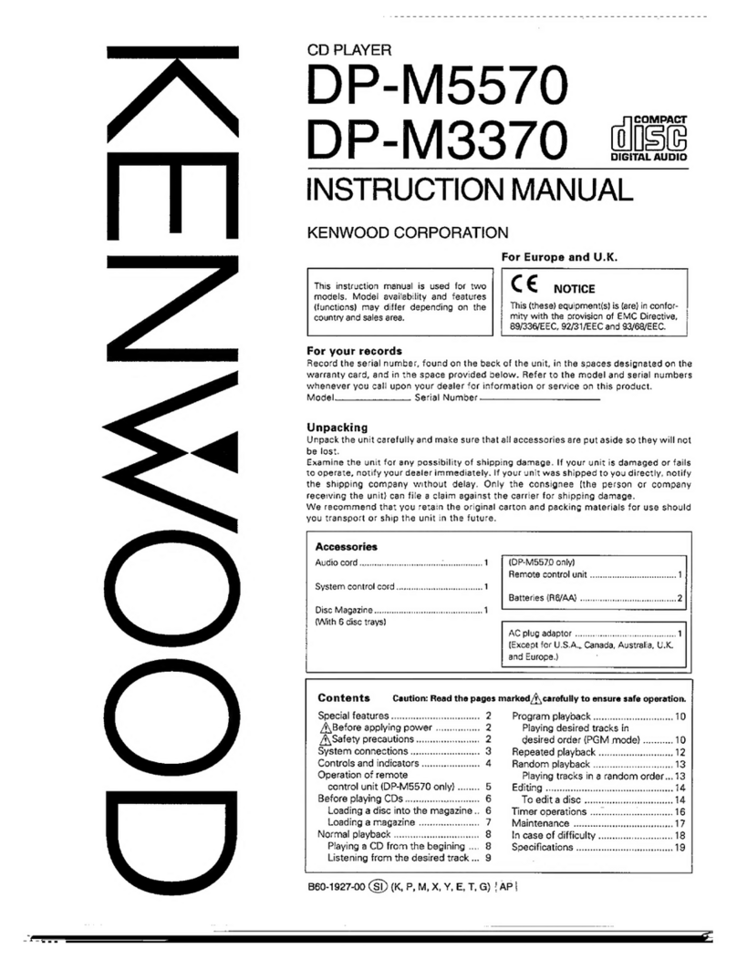 Kenwood DP-M5570 User manual
