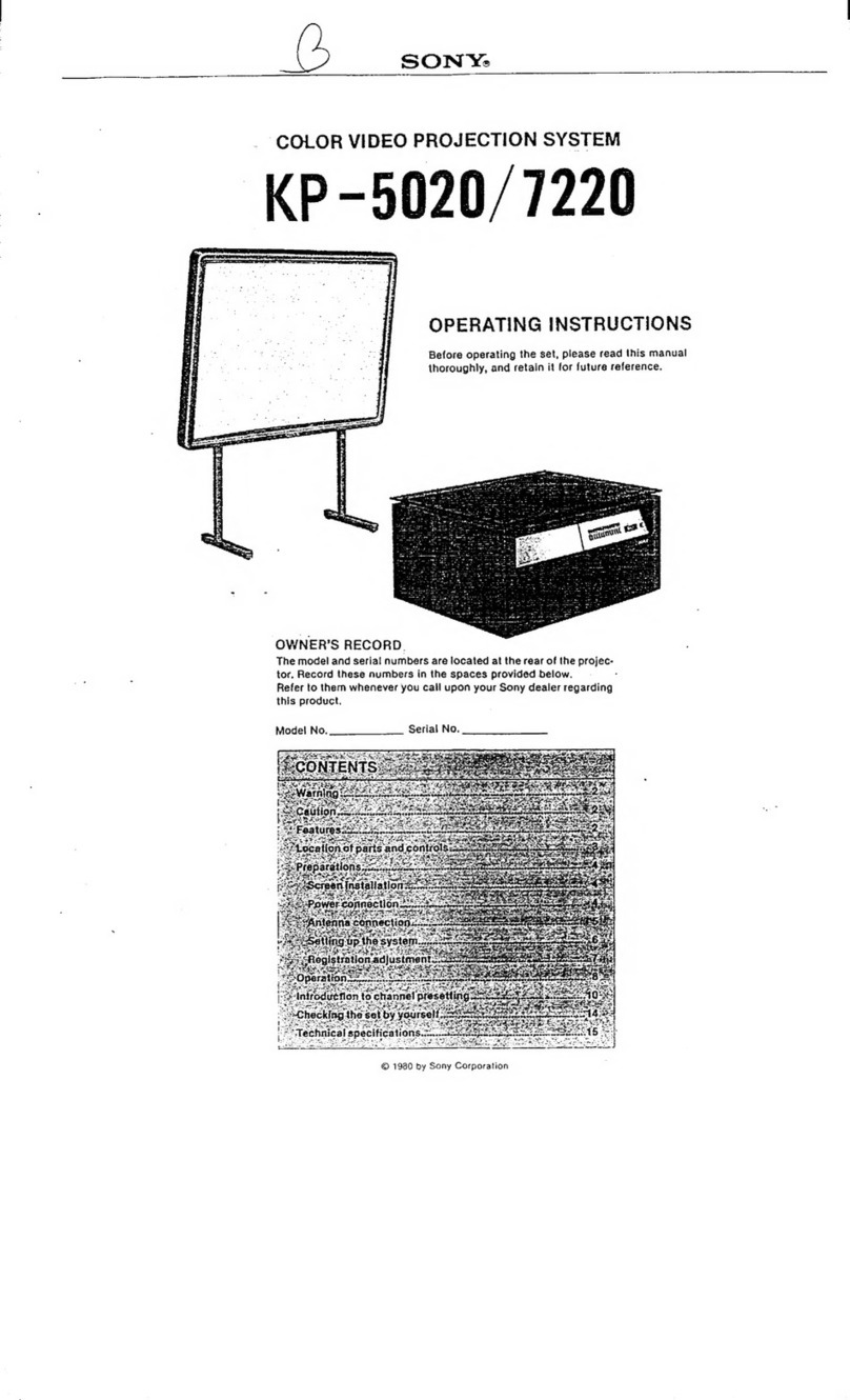 Sony KP-5020 operating instructions