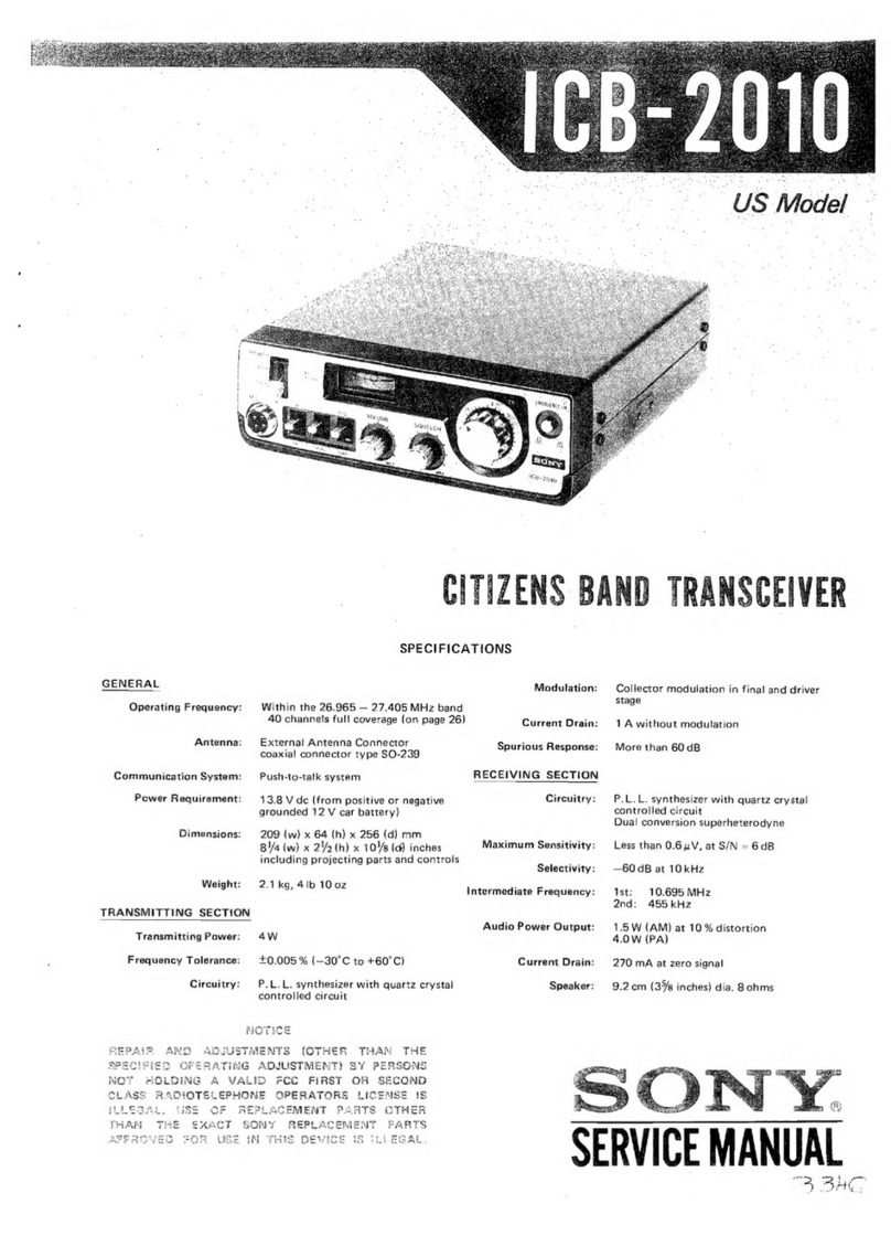 Sony ICB-2010 Service manual