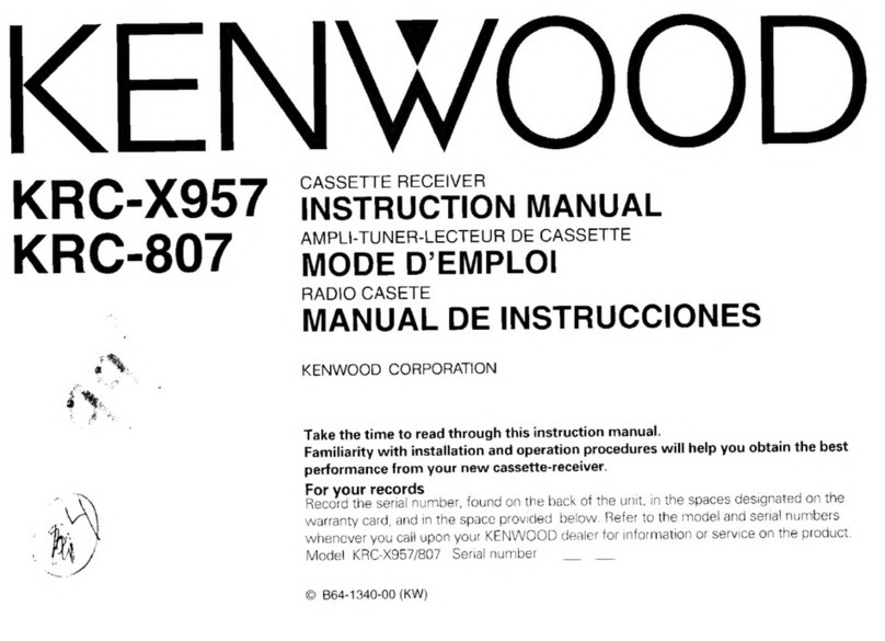 Kenwood KRC-X957 User manual