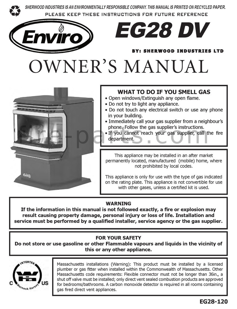 Sherwood Industries Enviro EG28 DV User manual
