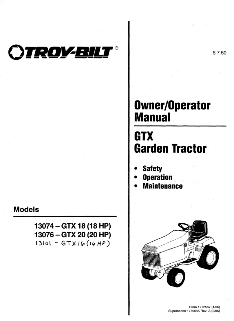 Troy-Bilt GTX 18 Operator's manual