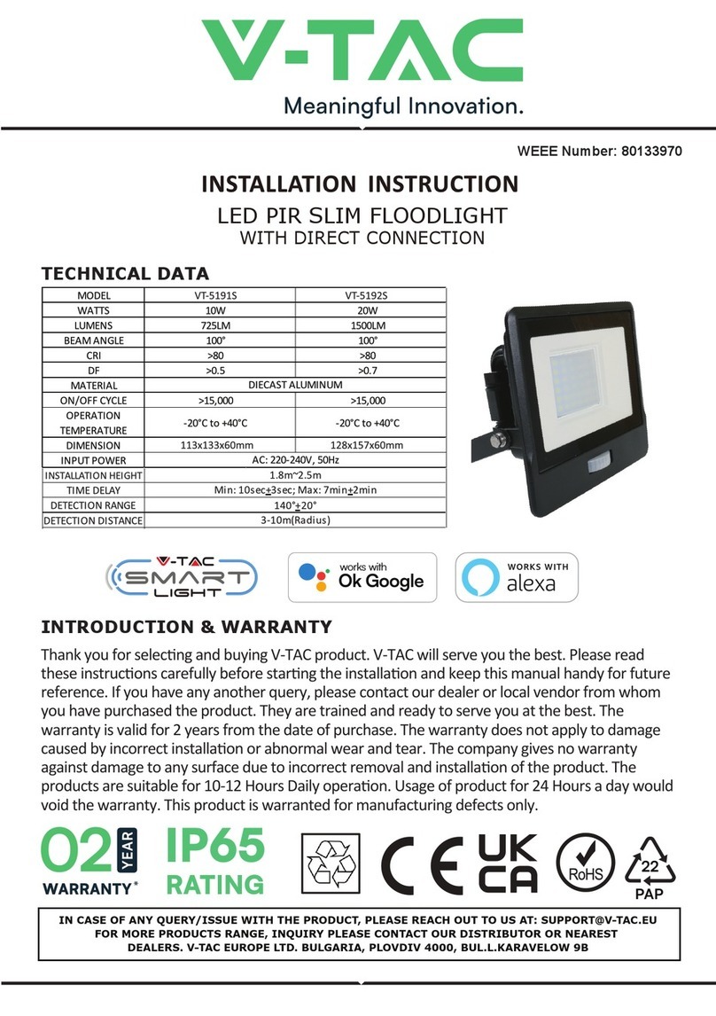 V-TAC VT-5192S installation instructions