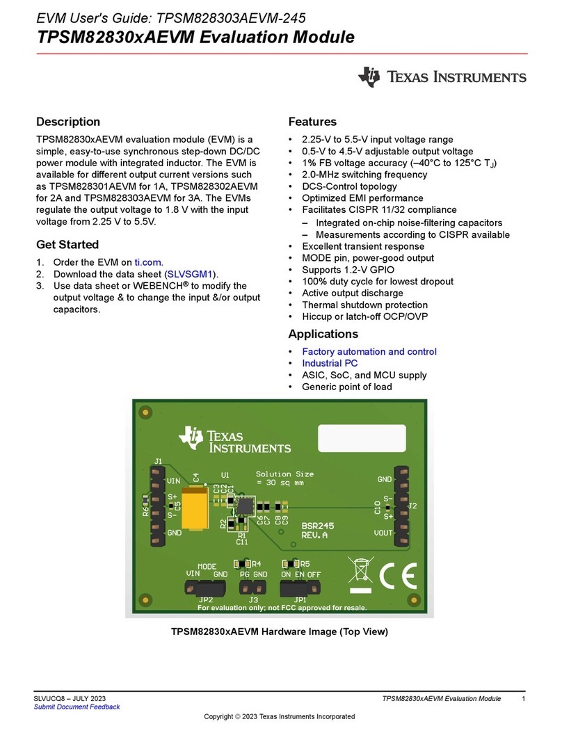 Texas Instruments TPSM82830 AEVM Series User manual