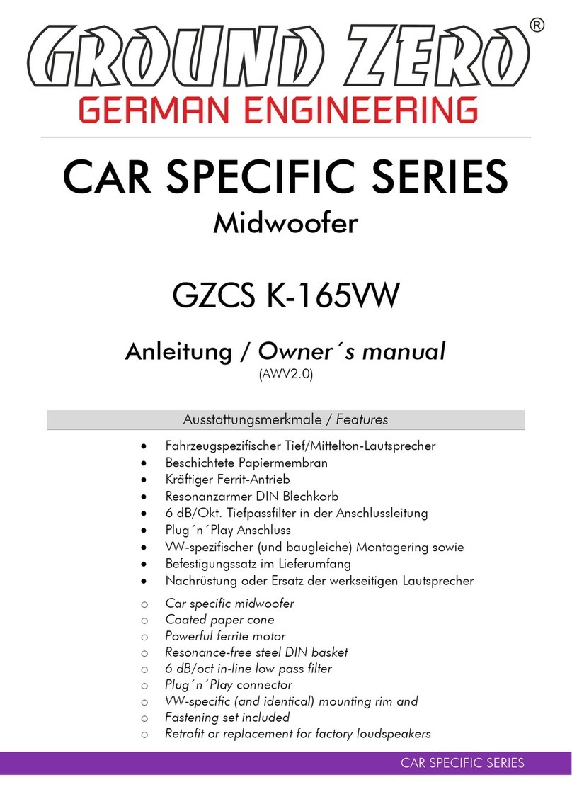 Ground Zero GZCS K-165VW User manual