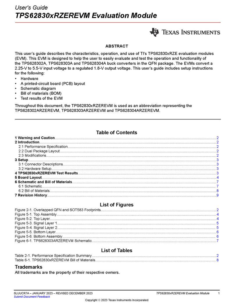 Texas Instruments TPS62830xRZEREVM User manual