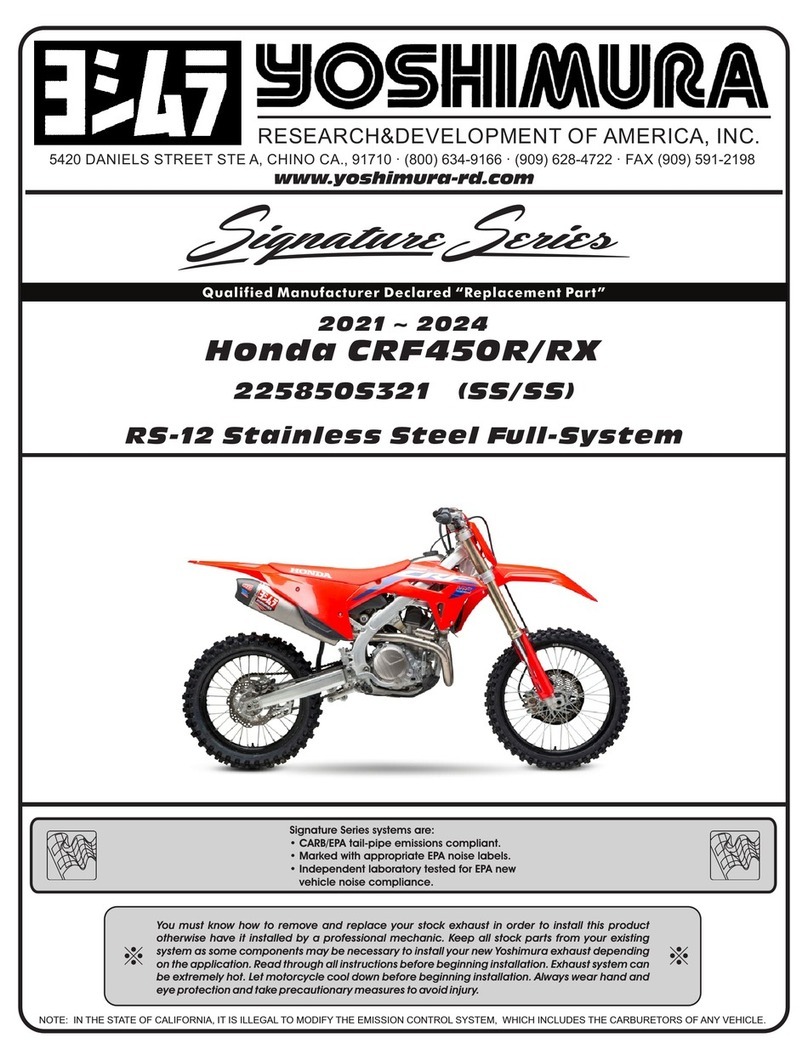Yoshimura 225850S321 manual