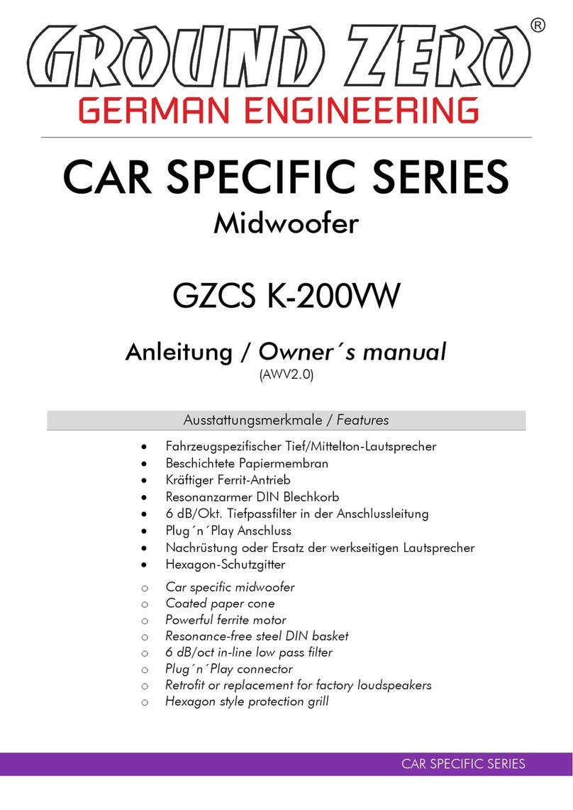 Ground Zero GZCS K-200VW User manual