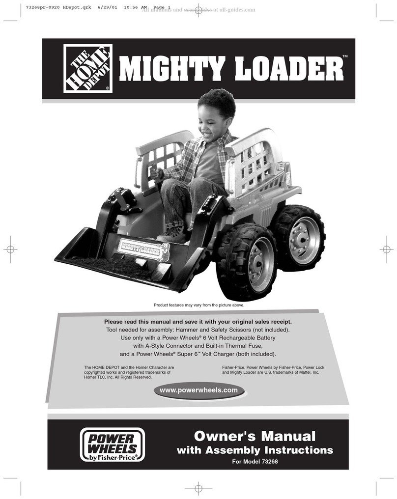 Fisher-Price POWER WHEELS THE HOME DEPOT MIGHTY LOADER Owner's manual with assembly instructions Fisher-Price POWER WHEELS THE HOME DEPOT MIGHTY LOADER Owner's manual with assembly instructions