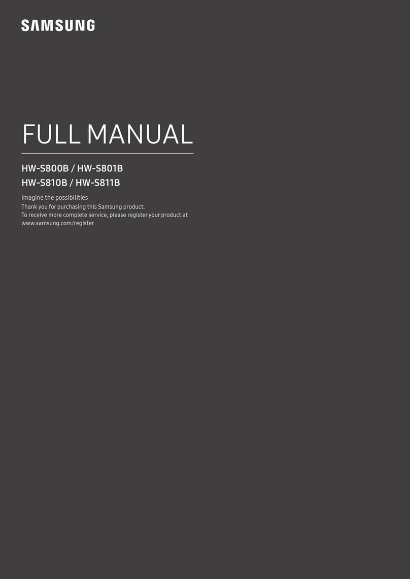 Samsung HW-S811B Installation instructions