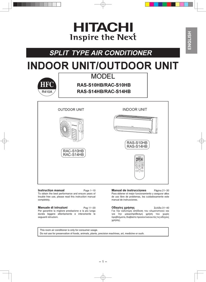 Hitachi RAS-S10HB User manual