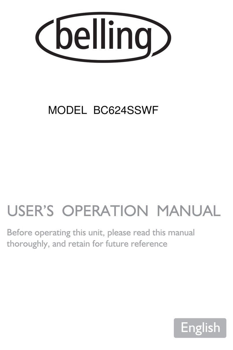 Belling BC624SSWF Mounting instructions