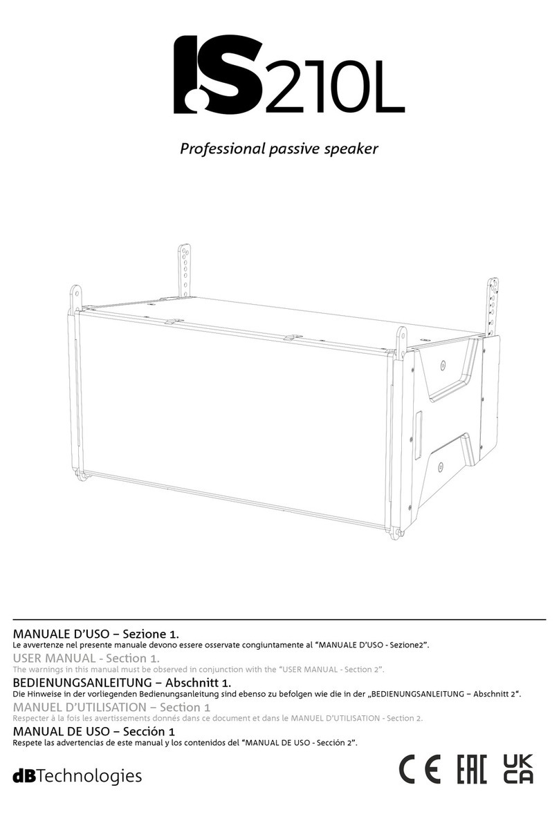 dB Technologies IS 210L User manual dB Technologies IS 210L User manual