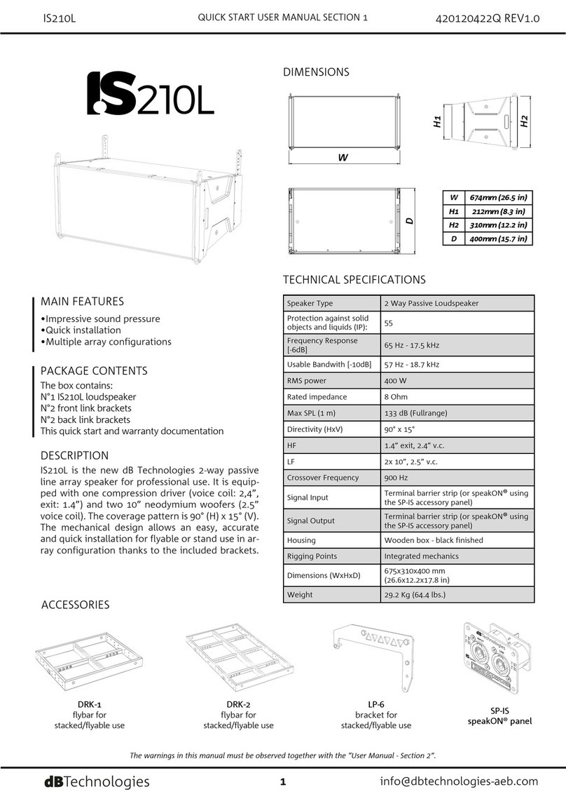 dB Technologies IS 210L Manual dB Technologies IS 210L Manual