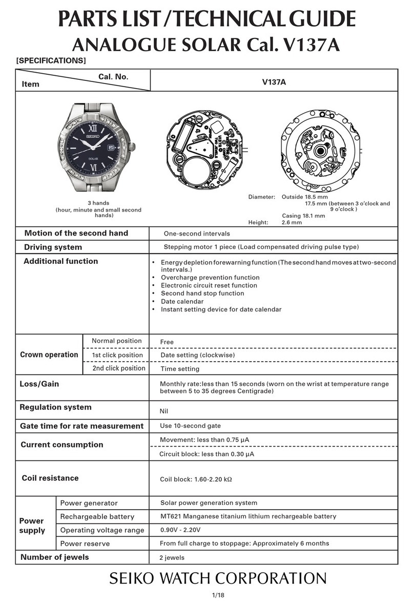 Seiko V137A User manual