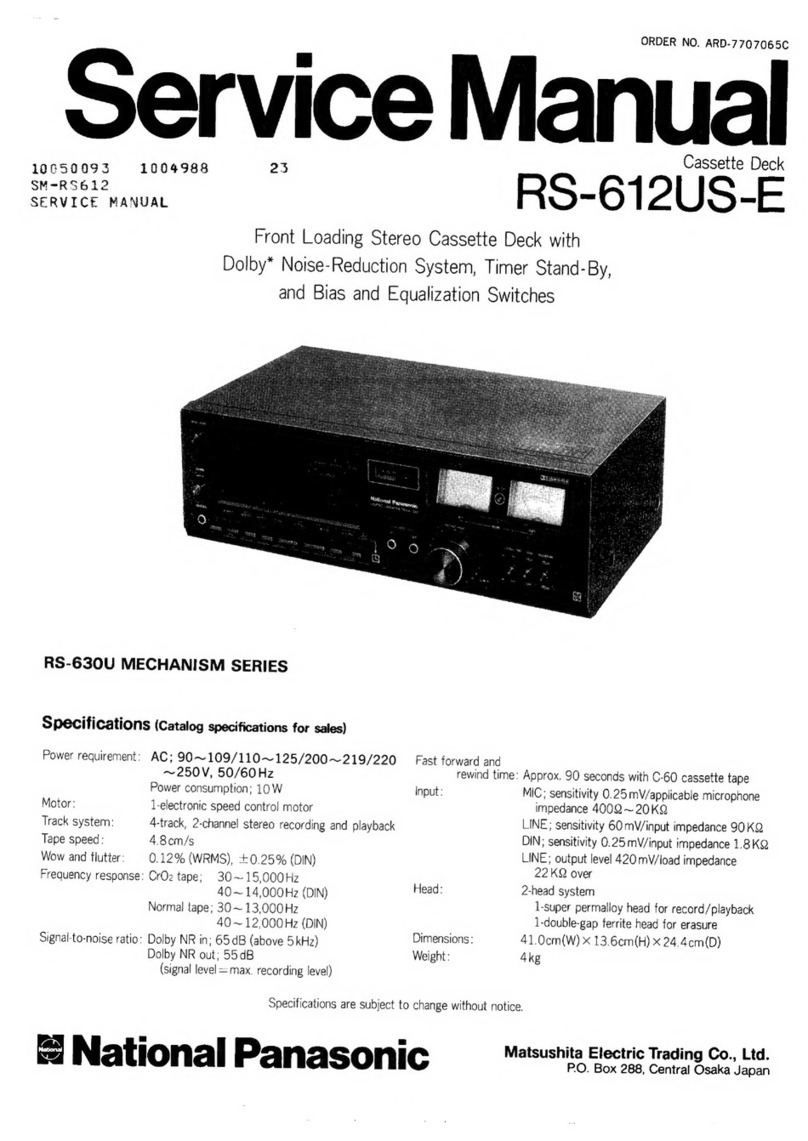 Panasonic RS-612US-E Service manual