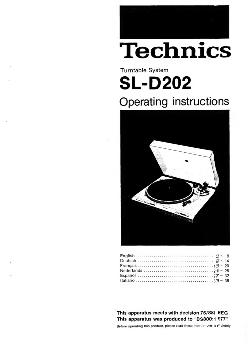 Technics SL-D202 User manual Technics SL-D202 User manual
