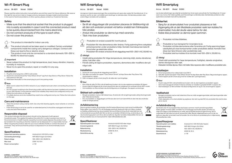 Clas Ohlson 51290 instruction manual