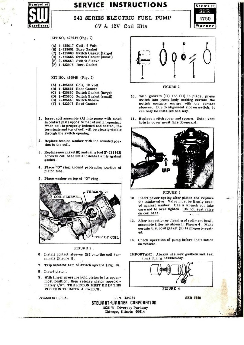 Stewart Warner 240 Series instruction manual