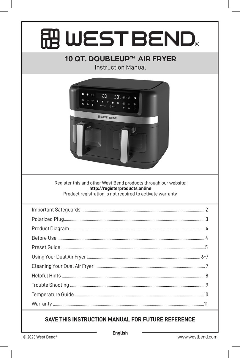 West Bend DOUBLEUP AFWB10QBK13 instruction manual