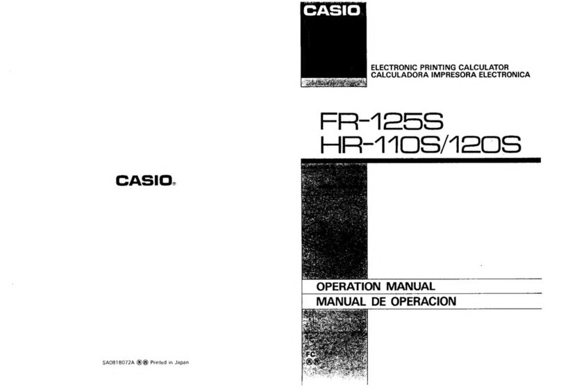 Casio HR-110S User manual