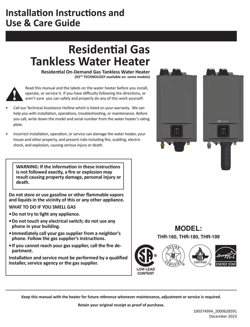 A.O. Smith THR-160 Product information sheet