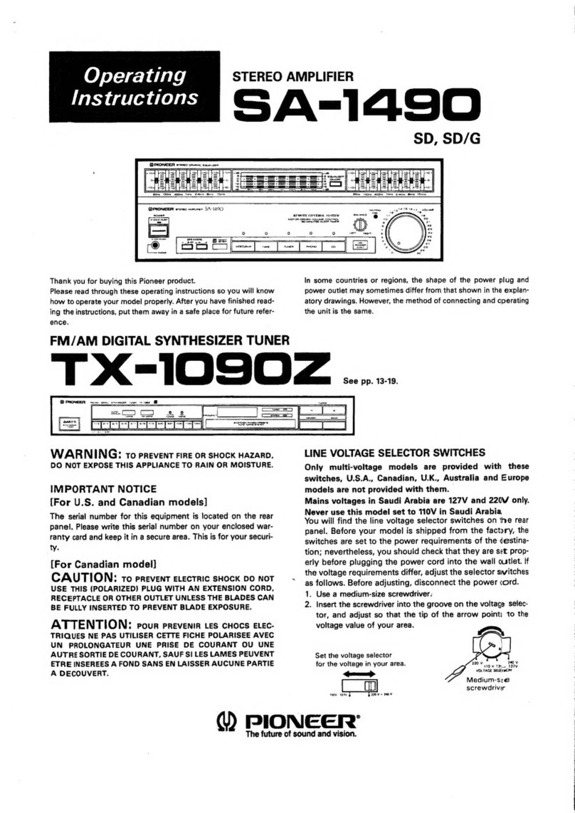 Pioneer SA-1490 User manual