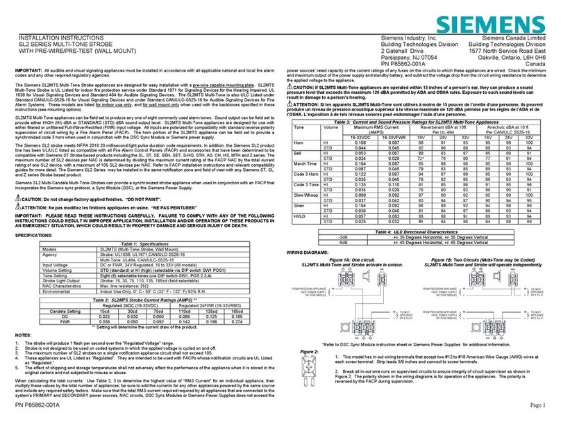 Siemens SL2 Series User manual