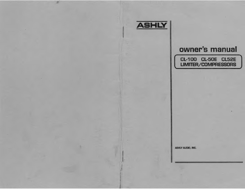 Ashly LIMITER/COMPRESSORS CL-100 owner's manual