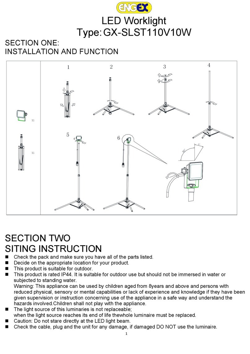 Engex GX-SLST110V10W Installation and Function Instructions