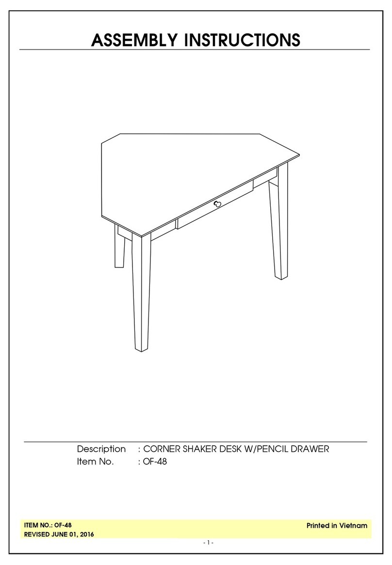 Unfinished Furniture of Wilmington OF-48 User manual Unfinished Furniture of Wilmington OF-48 User manual