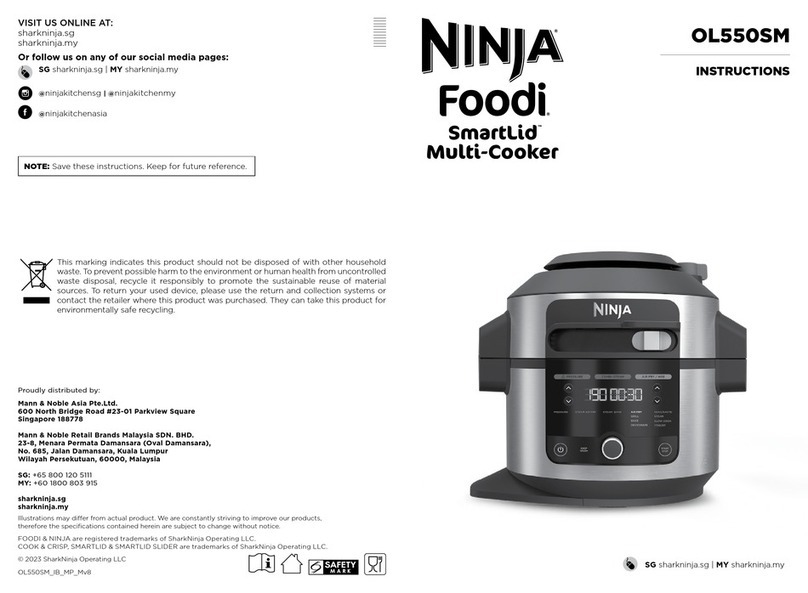 Ninja Foodi SmartLid OL550SM User manual
