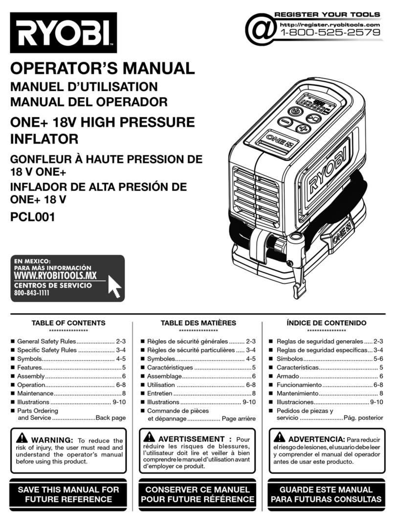 Ryobi PCL001 Operator's manual