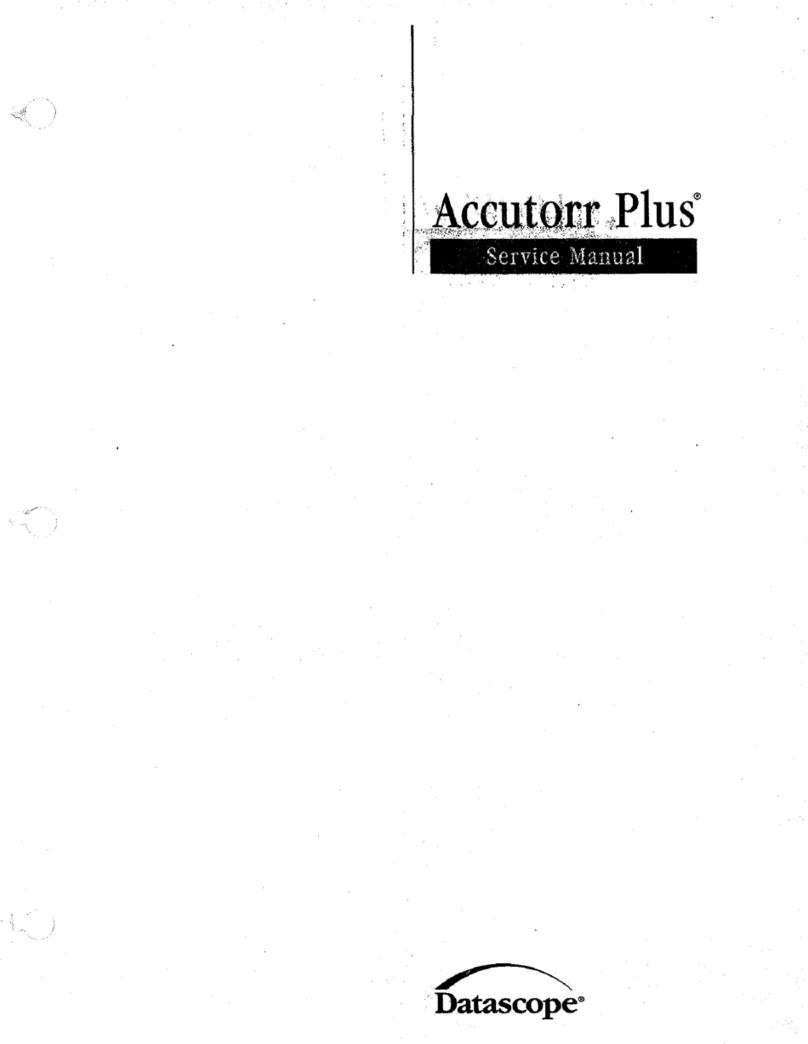 Datascope Accutorr Plus Service manual Datascope Accutorr Plus Service manual