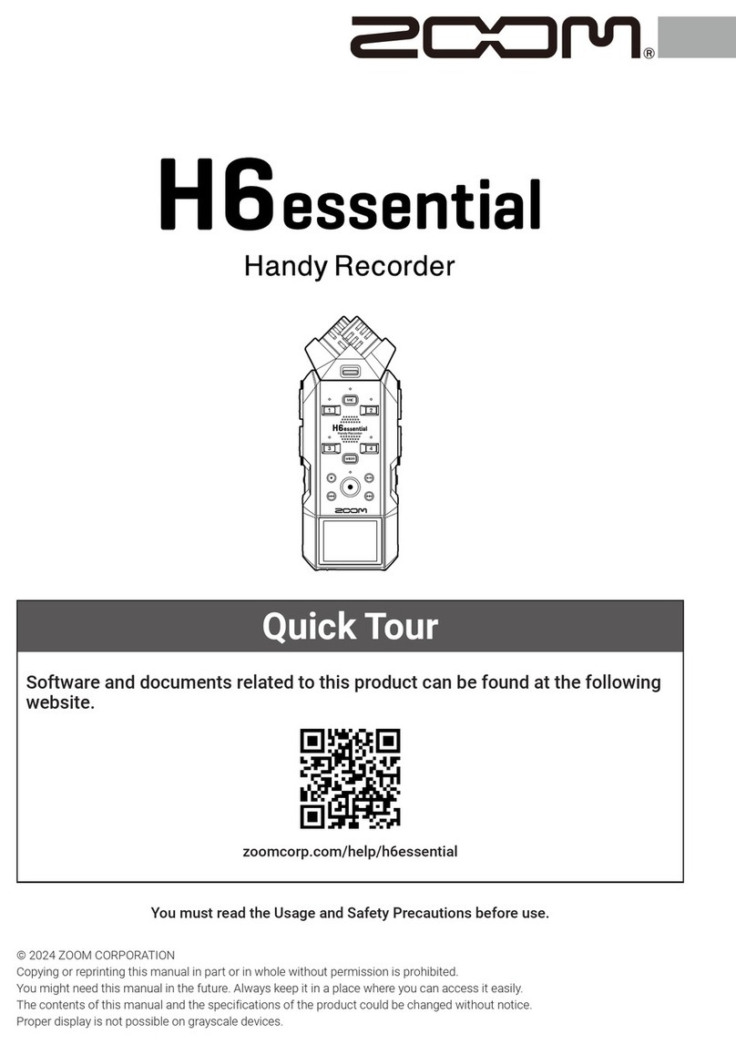 Zoom H6essential User manual