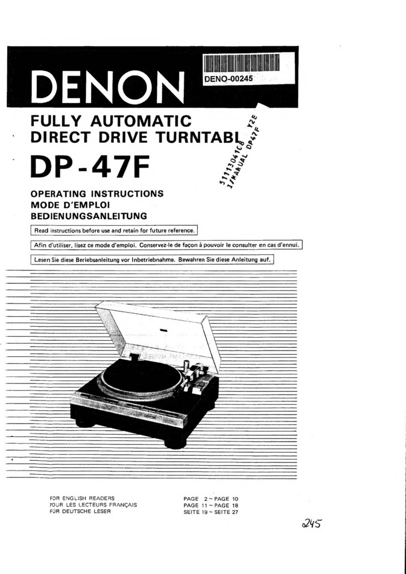 Denon DP-47F User manual Denon DP-47F User manual