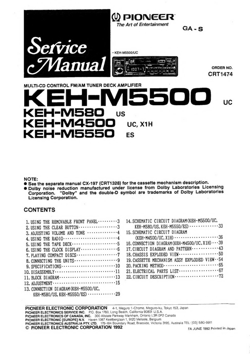Pioneer KEH-M5500 UC User manual