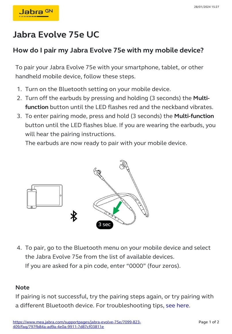 Jabra Evolve 75e User manual