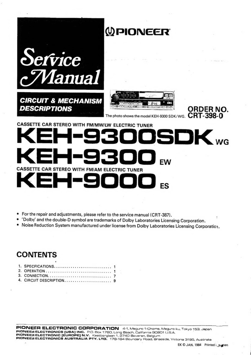 Pioneer KEH-9300SDK WG User manual