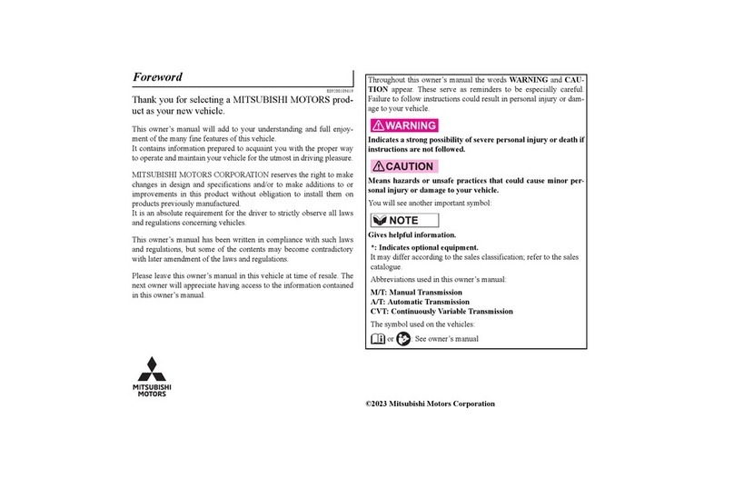 Mitsubishi XPANDER HEV 2023 User manual