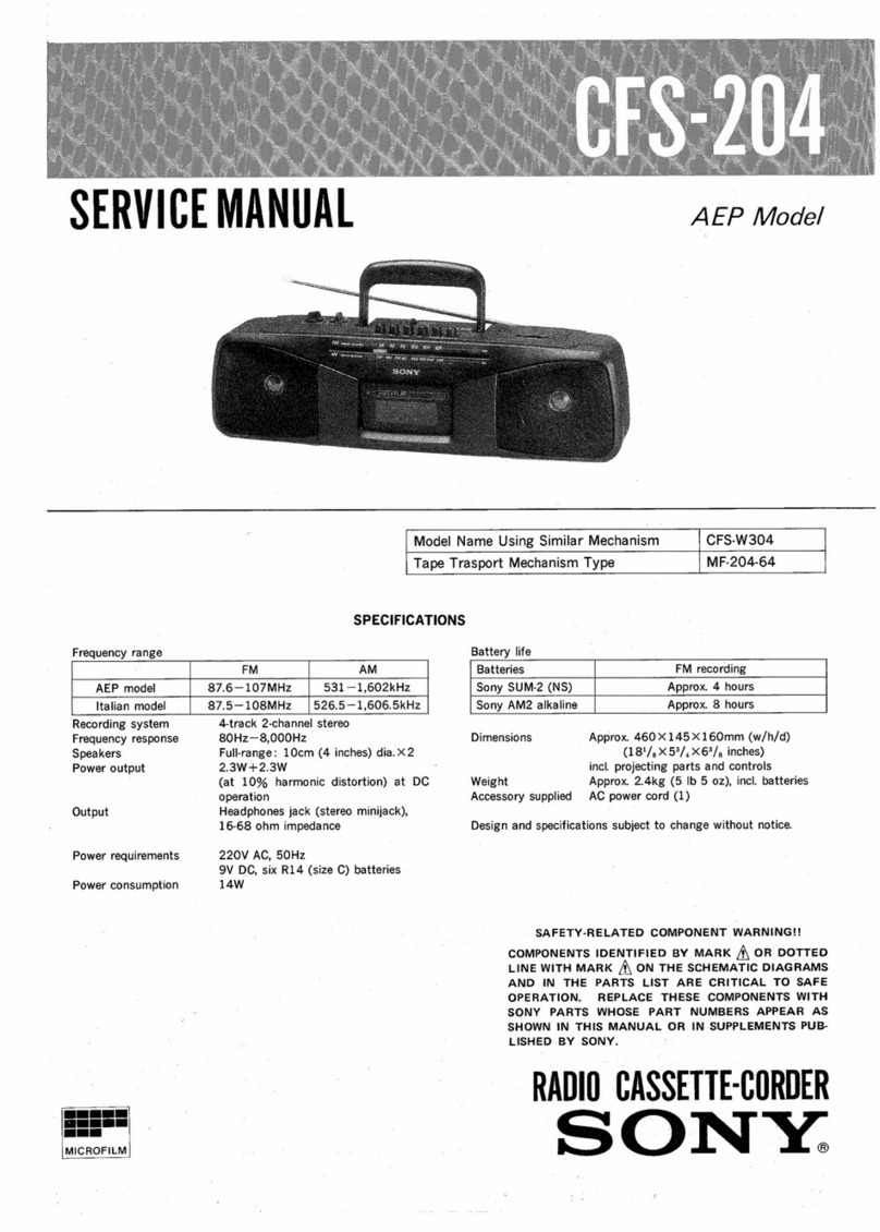 Sony CFS-204 User manual