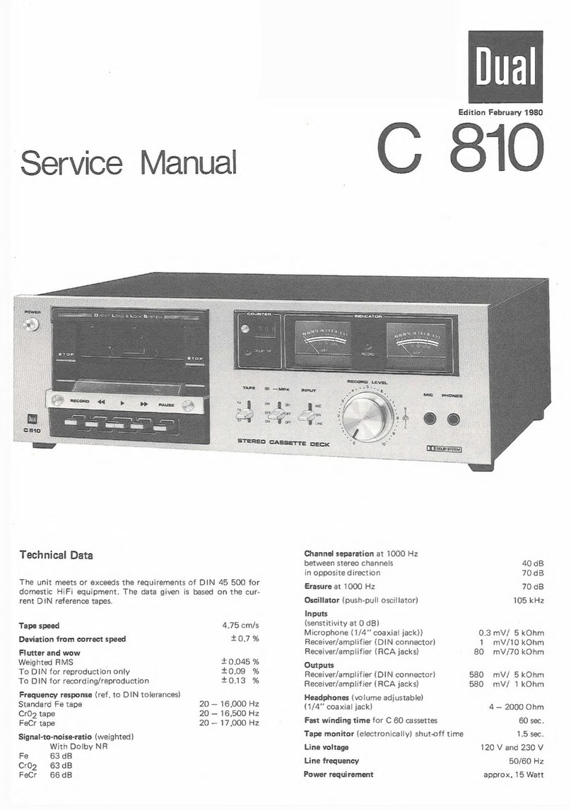 Dual C 810 User manual