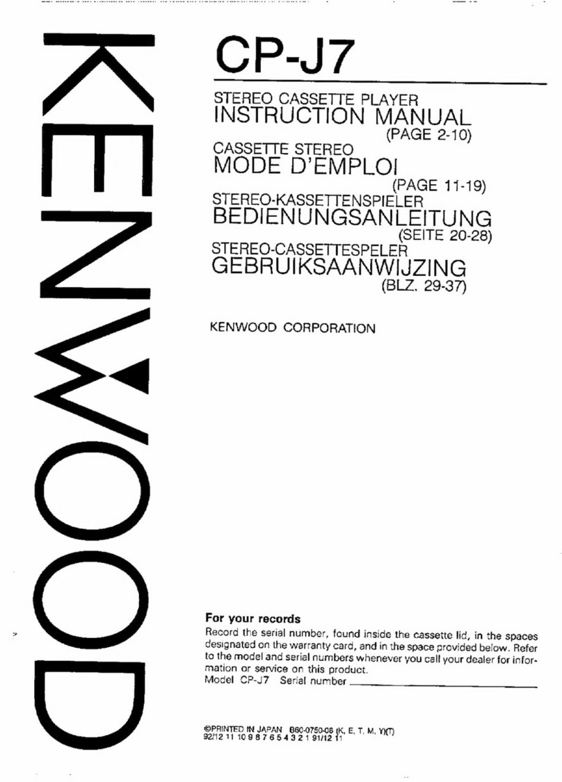 Kenwood CP-J7 User manual