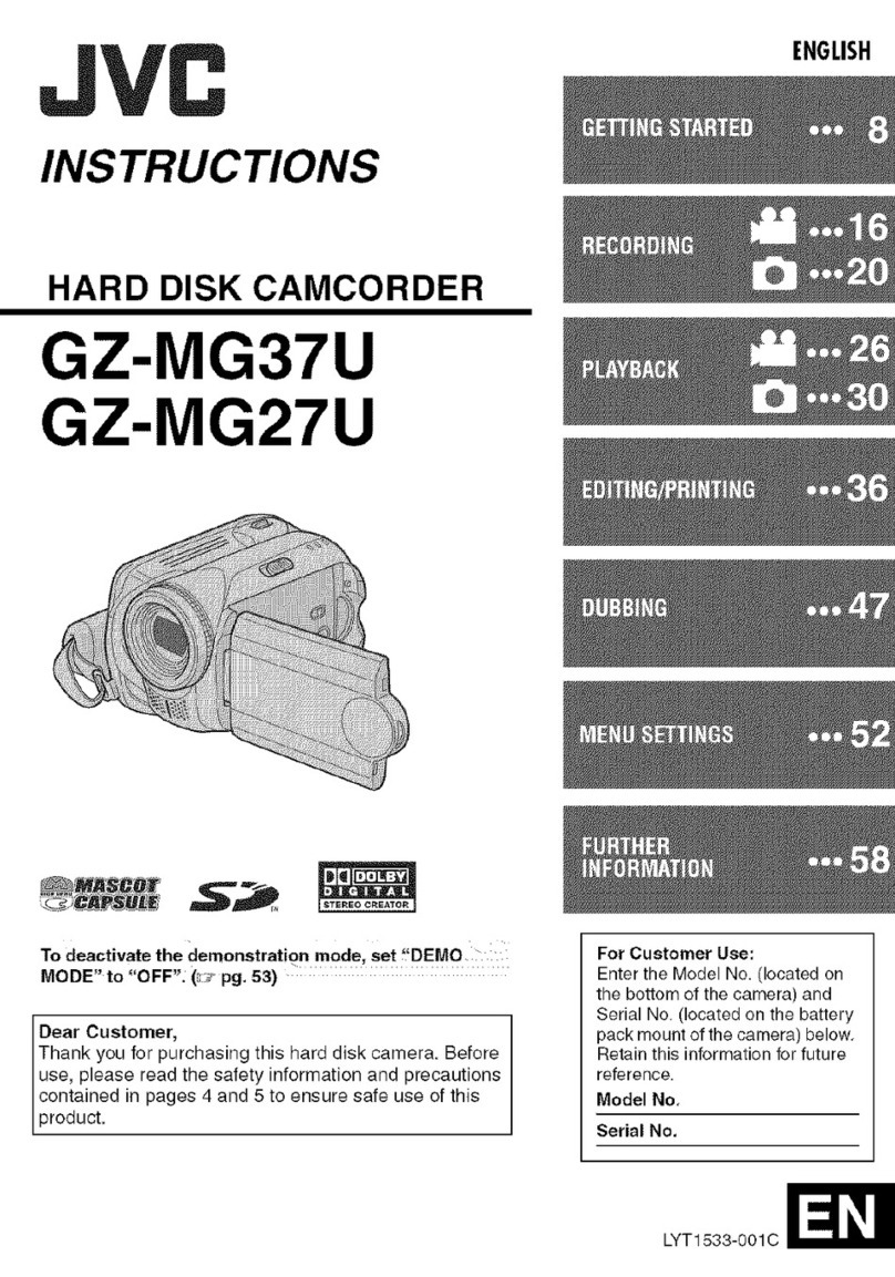 JVC GZ-MG27U - Everio Camcorder - 680 KP User manual