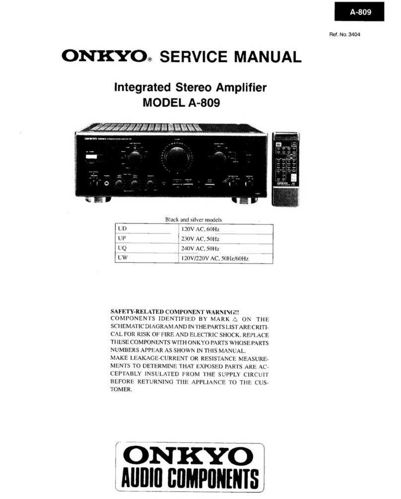 Onkyo A-809 User manual
