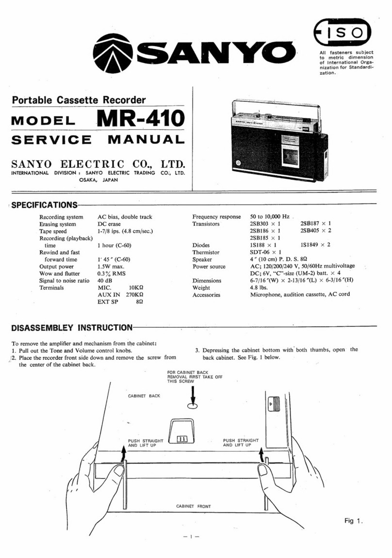 Sanyo MR-410 User manual Sanyo MR-410 User manual