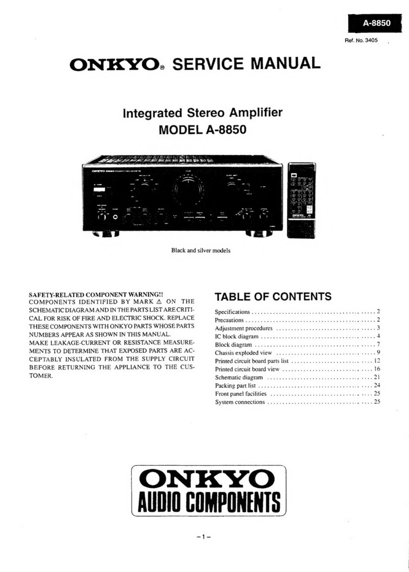 Onkyo A-8850 User manual