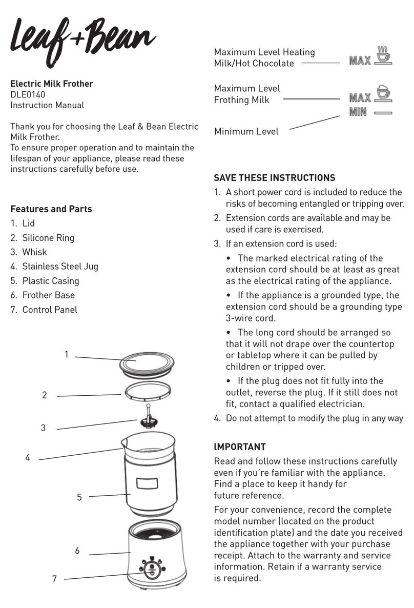 Leaf+Bean DLE0140 instruction manual