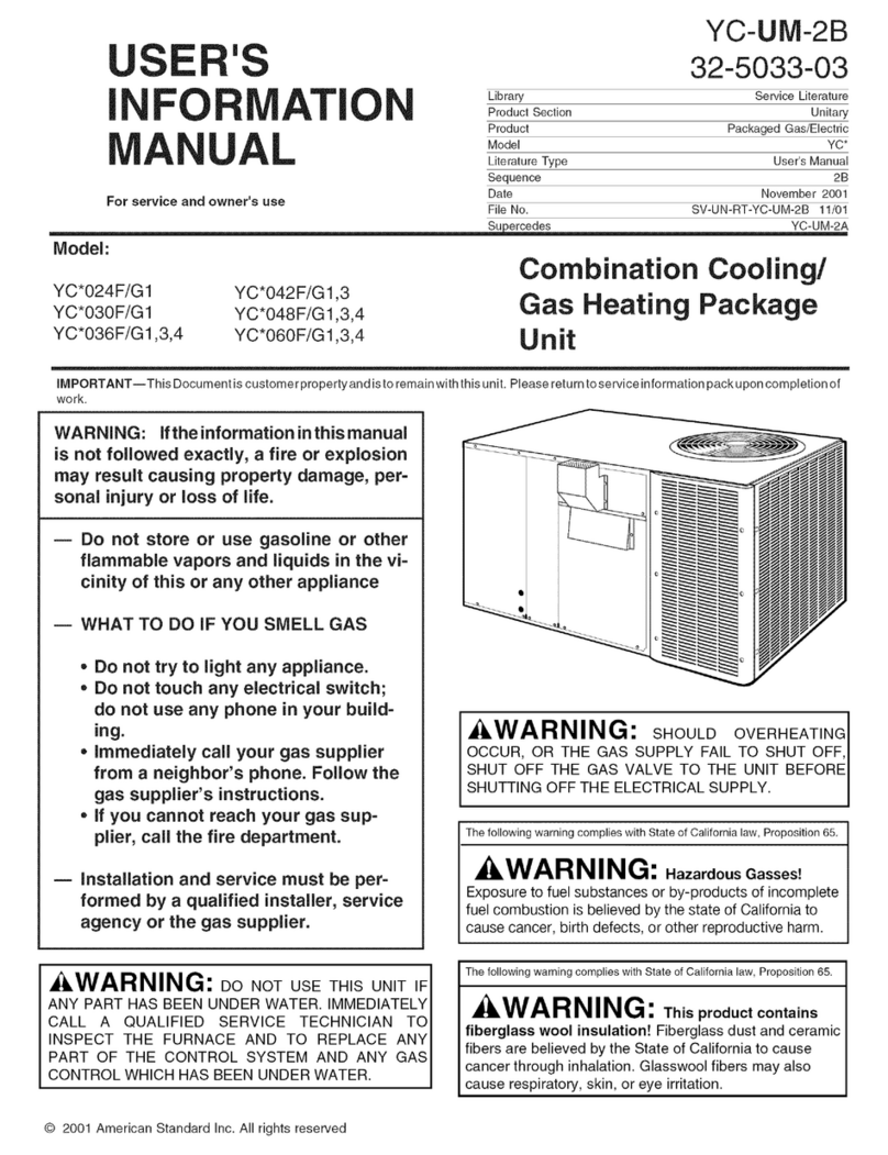 American Standard YC 24F/G1 Series Guide