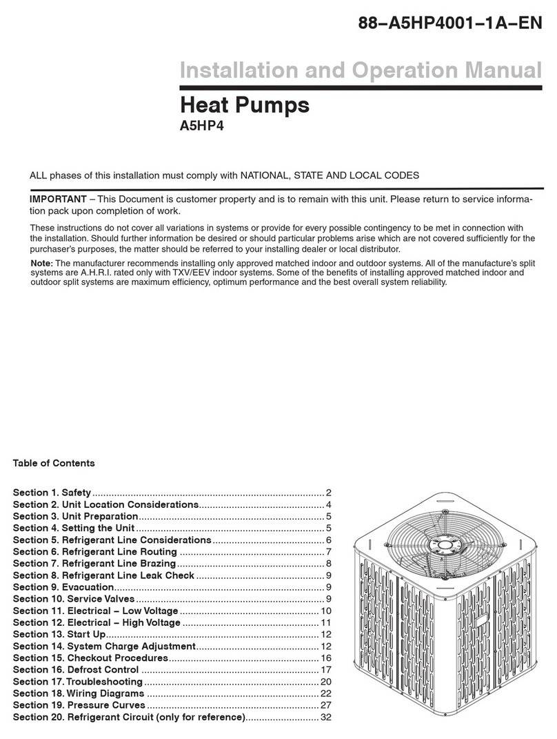 Trane A5HP4 User manual Trane A5HP4 User manual